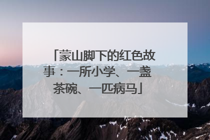 蒙山脚下的红色故事：一所小学、一盏茶碗、一匹病马