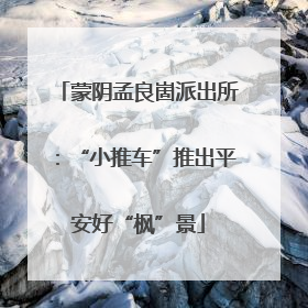 蒙阴孟良崮派出所：“小推车”推出平安好“枫”景