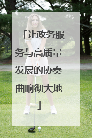 让政务服务与高质量发展的协奏曲响彻大地
