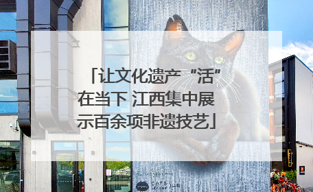 让文化遗产“活”在当下 江西集中展示百余项非遗技艺