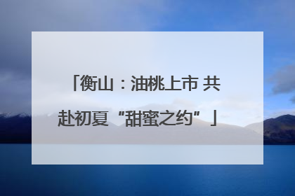 衡山：油桃上市 共赴初夏“甜蜜之约”