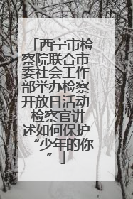 西宁市检察院联合市委社会工作部举办检察开放日活动 检察官讲述如何保护“少年的你”