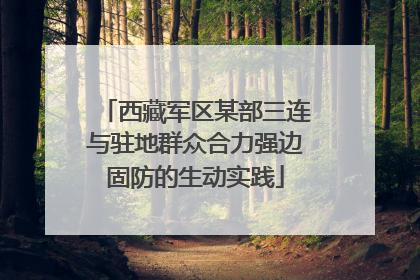 西藏军区某部三连与驻地群众合力强边固防的生动实践