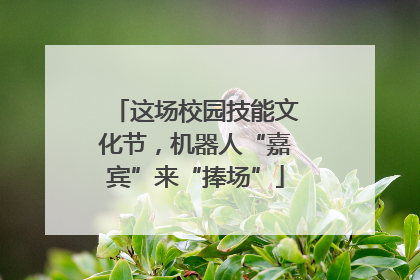 这场校园技能文化节，机器人“嘉宾”来“捧场”