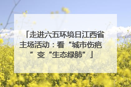 走进六五环境日江西省主场活动：看“城市伤疤”变“生态绿肺”