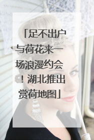 足不出户与荷花来一场浪漫约会！湖北推出赏荷地图