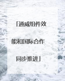 通威组件效能和国际合作同步推进