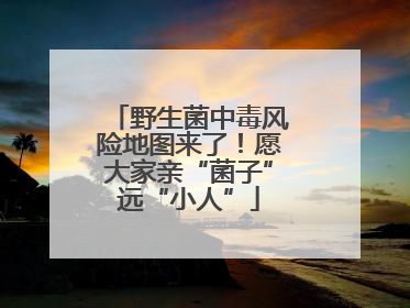 野生菌中毒风险地图来了！愿大家亲“菌子”远“小人”