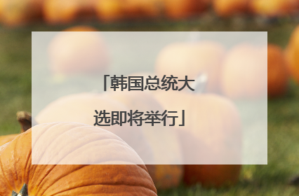 韩国总统大选即将举行