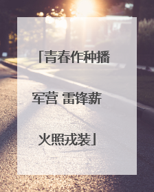 青春作种播军营 雷锋薪火照戎装