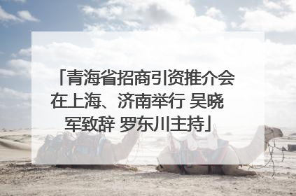 青海省招商引资推介会在上海、济南举行 吴晓军致辞 罗东川主持