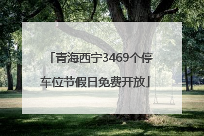 青海西宁3469个停车位节假日免费开放