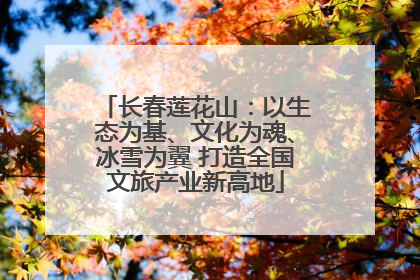 长春莲花山：以生态为基、文化为魂、冰雪为翼 打造全国文旅产业新高地