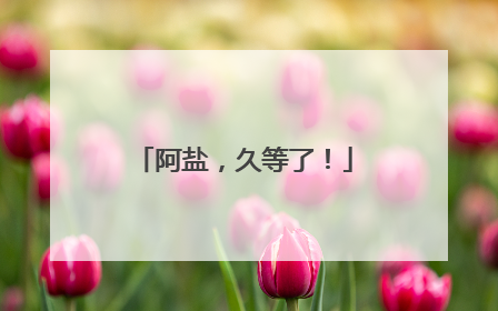 阿盐，久等了！