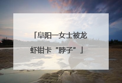 阜阳一女士被龙虾钳卡“脖子”