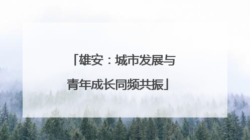 雄安：城市发展与青年成长同频共振