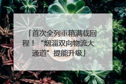 首次全列重箱满载回程！“烟淄双向物流大通道”提能升级