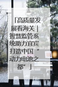 高质量发展看海关｜智慧监管系统助力宜宾打造中国“动力电池之都”