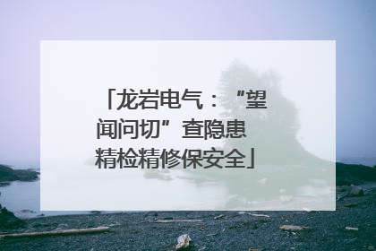 龙岩电气：“望闻问切”查隐患 精检精修保安全