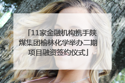 11家金融机构携手陕煤集团榆林化学举办二期项目融资签约仪式