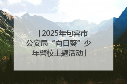 2025年句容市公安局“向日葵”少年警校主题活动