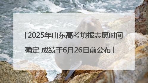 2025年山东高考填报志愿时间确定 成绩于6月26日前公布