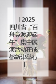 2025四川省“百舟竞渡迎端午”集中展演活动在成都新津举行