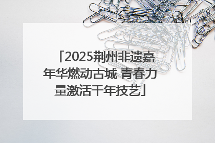 2025荆州非遗嘉年华燃动古城 青春力量激活千年技艺