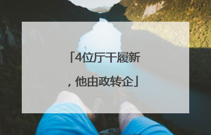 4位厅干履新，他由政转企