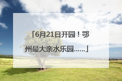 6月21日开园！鄂州最大亲水乐园……