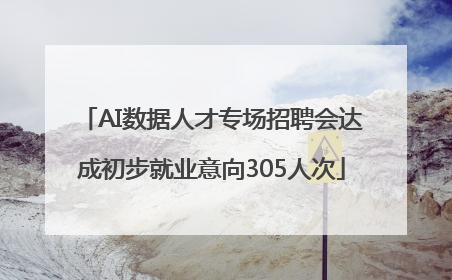 AI数据人才专场招聘会达成初步就业意向305人次