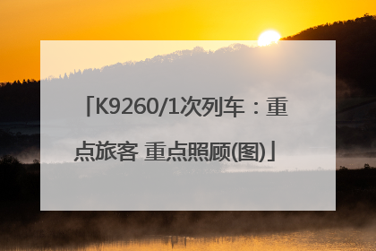 K9260/1次列车：重点旅客 重点照顾(图)